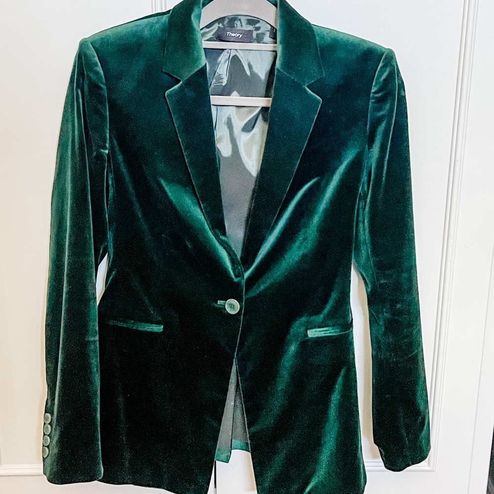 Theory Velvet Fitted Blazer